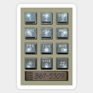 Jenny's Push Button Phone Magnet